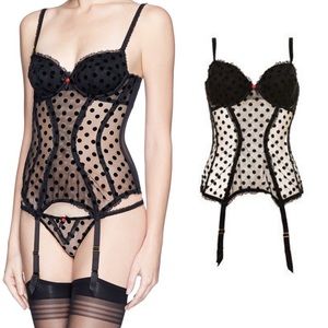 L'Agent by Agent Provocateur Polka Dot Corset 36D